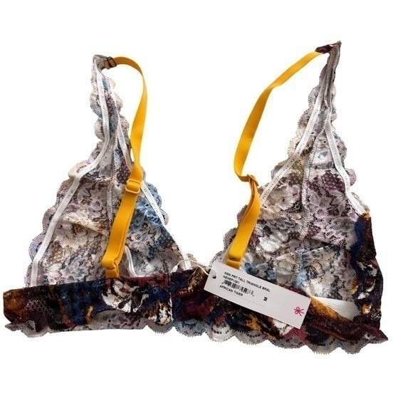 Cosabella Never Say Never Printed Tall Triangle Bralette Multicolor Lace S NEW - Picture 7 of 8